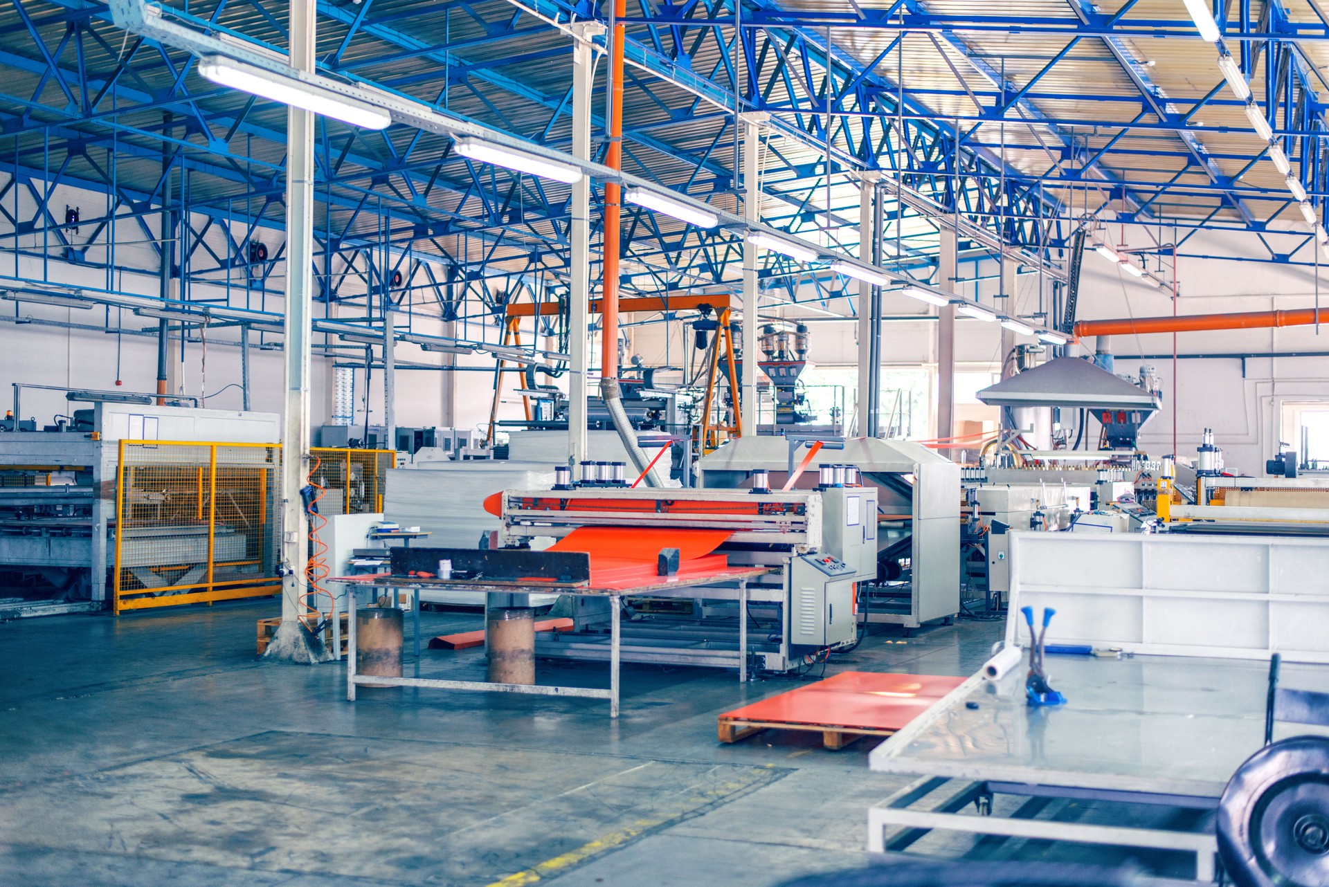 Production line of plastic industry